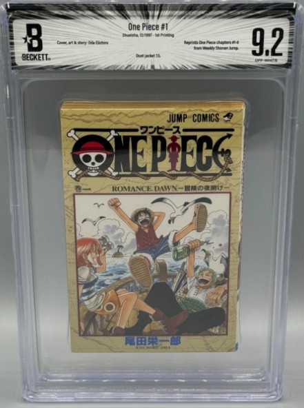 One Piece Vol. 1 #1 1st First Print Manga Shonen Jump Manga Comic BGS 9.2 OW